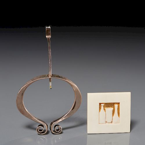 (2) Modernist jewelry items, incl. Tone Vigeland