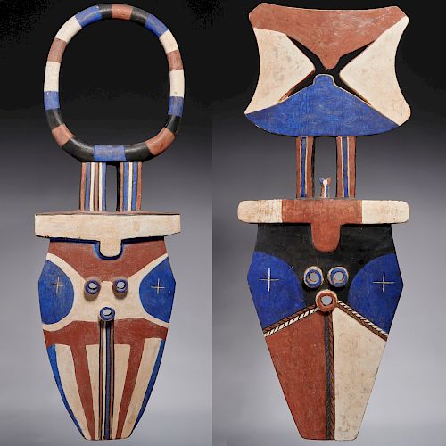 Nafana Peoples, large Bedu Sun and Moon masks