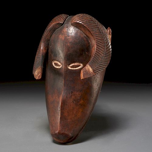 Dan or Guro Peoples, horned animal mask
