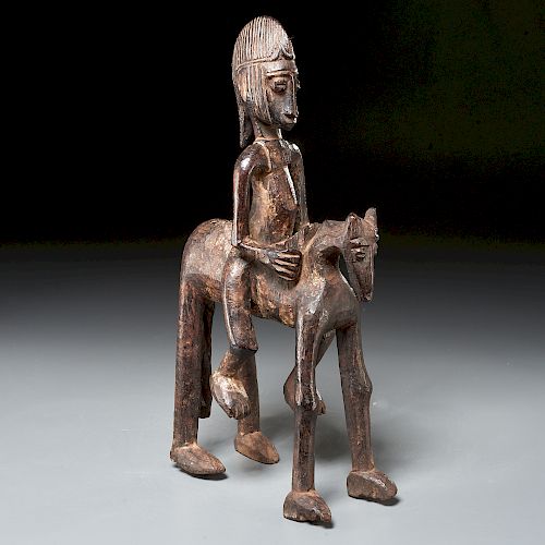 African Tribal, equestrian figure, ex-museum