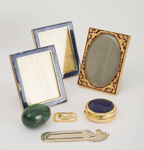 Three Metal and Enamel Picture Frames