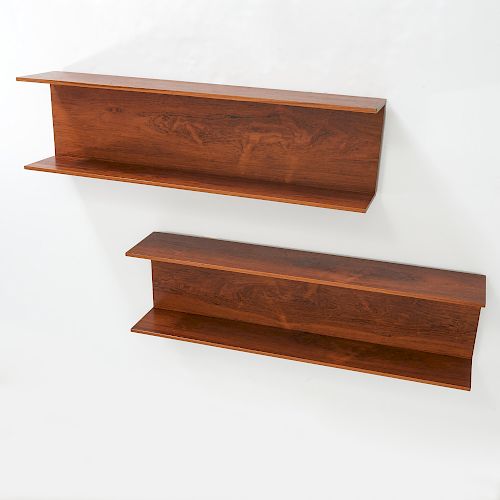Walter Wirz, pair wall mount shelves