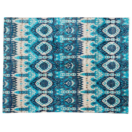 Contemporary Indian sari carpet