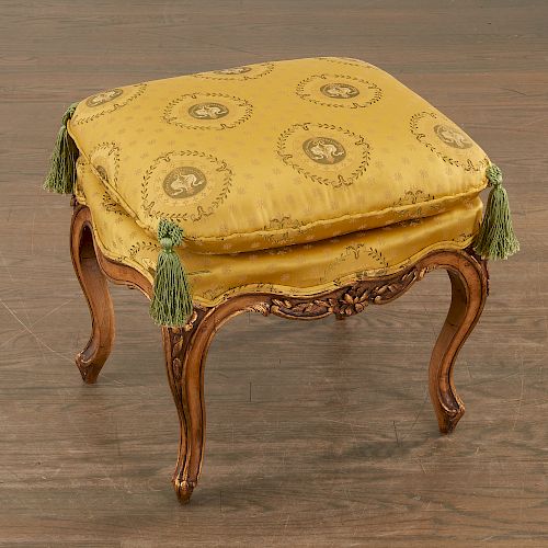 Nicely upholstered Louis XV style stool