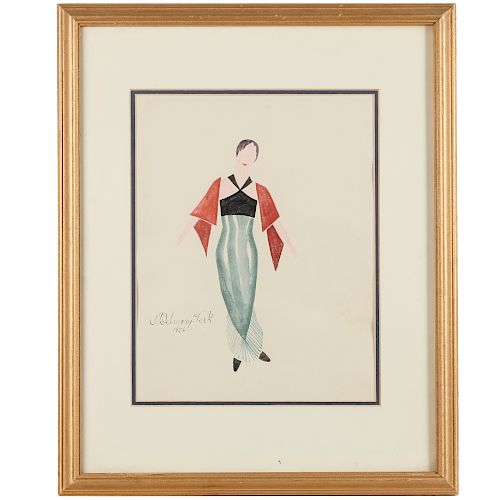 Sonia Delauney (attrib.), watercolor, 1926