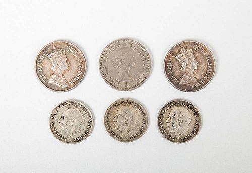 Great Britain: Miscellaneous Group of Six Silver Coins and Medals