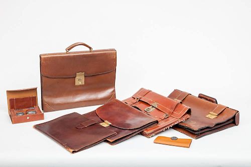 Four Stitched-Leather Attach‚ Cases