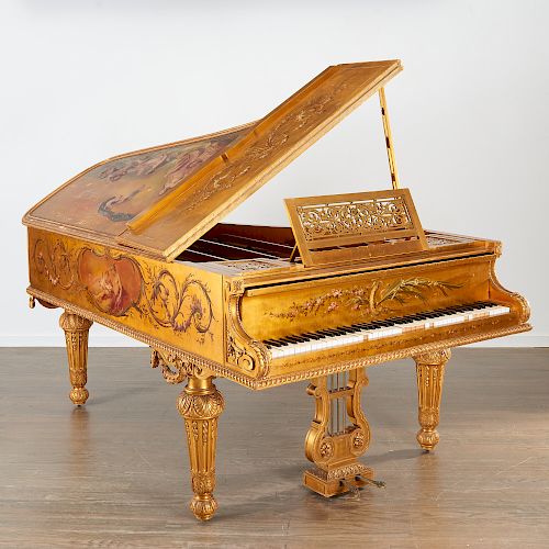 Erard Paris, giltwood and Vernis Martin piano