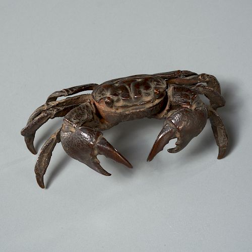 Continental bronze model of a crab
