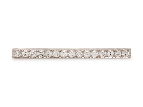 Tiffany & Co., Edwardian, Platinum, Gold and Diamond Bar Pin