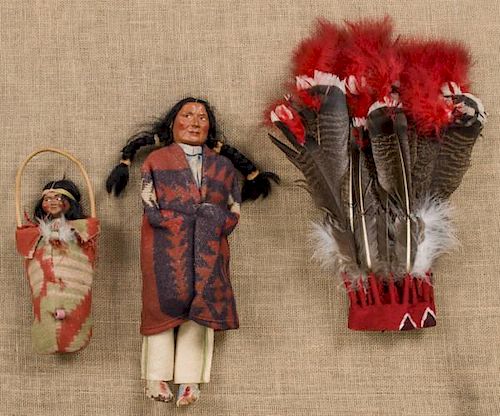 Two Skookum Native American dolls, 16 1/2'' h. and