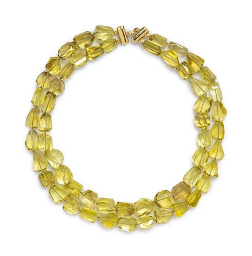 Tiffany & Co., Quartz Bead Double Strand Necklace