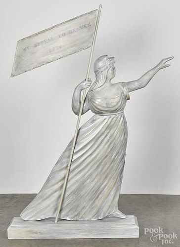 Carved and painted figure of Columbia, by William Kautz, 49'' h.
