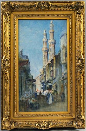 Walter Francis Brown (American/Italian, 1853-1929)      Cairo Street Scene.