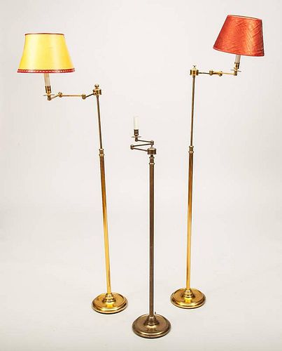 Three Brass Floor Lamps