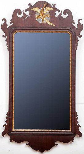 Chippendale Style Mahogany and Parcel-Gilt Mirror
