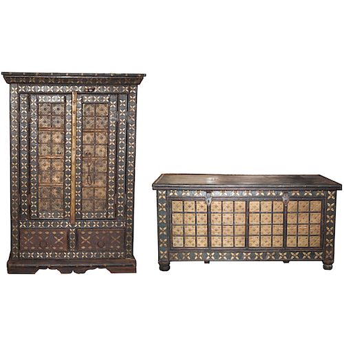 (2 Pc) Moroccan Furniture Set