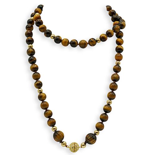 Chinese Tiger Eye Beaded necklace