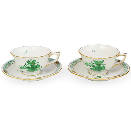 Pair of Herend Porcelain Demitasse Cups