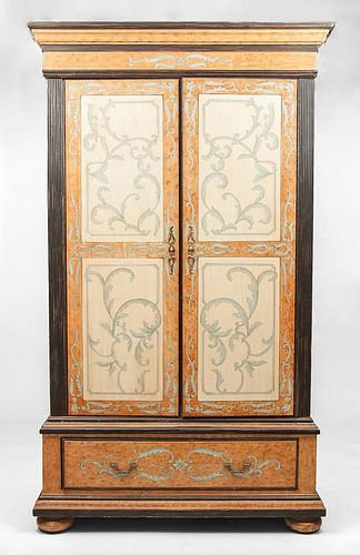 Baroque Style Painted Cabinet, Modern