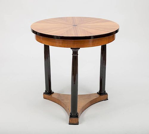 Biedermeier Style Birch Circular Center Table
