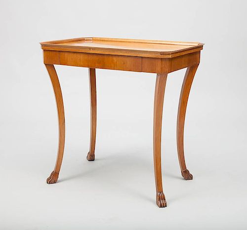Biedermeier Style Birch Side Table