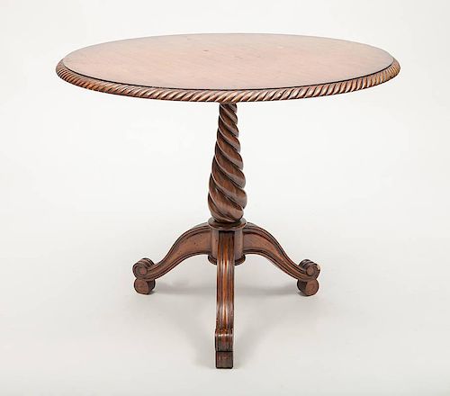 Continental Hardwood Tripod Table, Modern