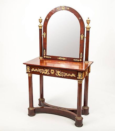 Empire Style Mahogany Ormolu-Mounted Dressing Table