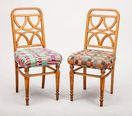 Pair of Bent Beechwood Side Chairs