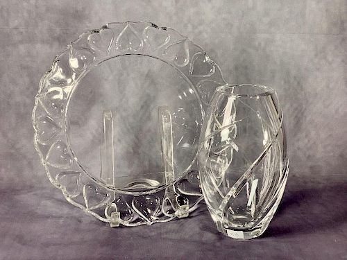 Two Tiffany and Co. Crystal Pieces