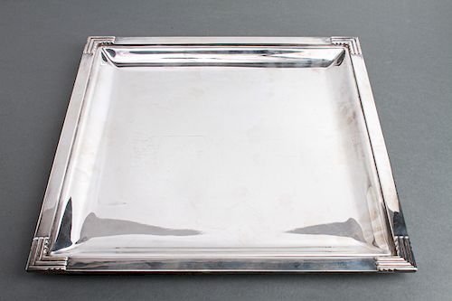 Modern Puiforcat France Silver-Plate Square Tray