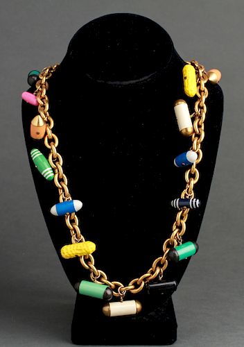 Chanel "Peanuts & Pills" Runway Charm Necklace