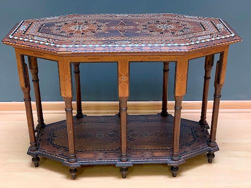 Moroccan Inlaid Table, 19th/20thc.