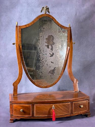 George III Mahogany Dressing Mirror, c.1790