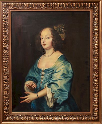 J. Blanco Nino "Mujer del Pintor Van Dyck" Oil