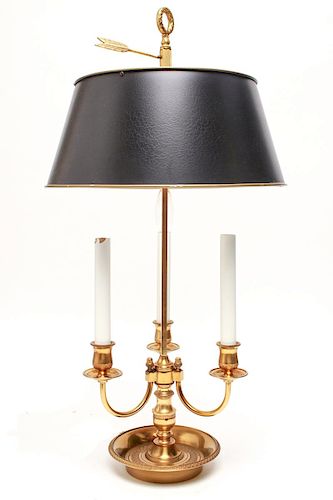 Brass Bouilloette Lamp w Black Tole Shade