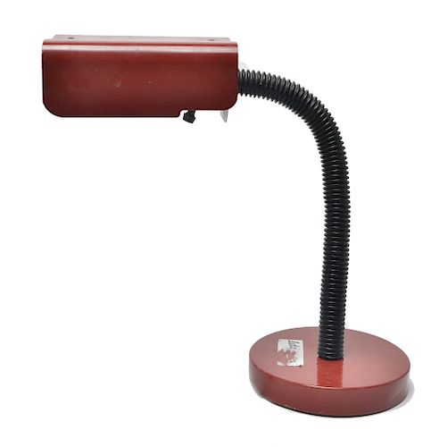 Midcentury Modern Style Red Metal Desk Lamp