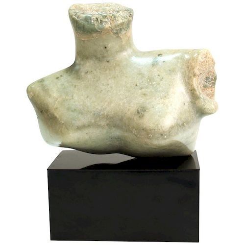 Modern Abstract Carved Stone Female Bust Sculpture