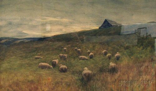 Ben (Benjamin) Foster (American, 1852-1926)      A Maine Pasture