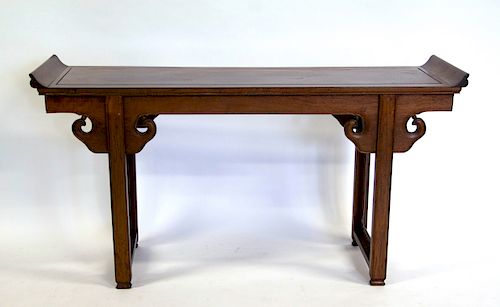 A Hongmu Trestle Leg Altar Table.
