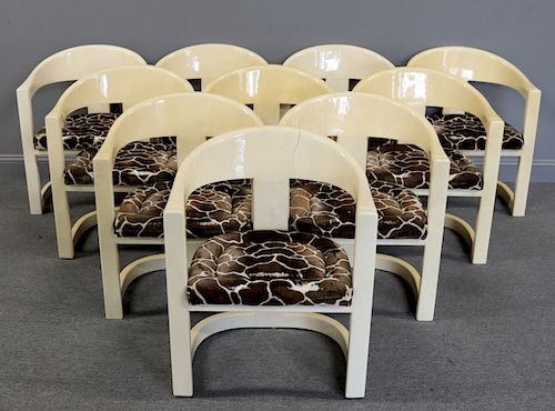 MIDCENTURY. 10 Karl Springer "Onnasis Chairs"