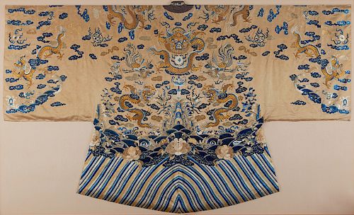 One Large 19th c. Chinese Embroidered Robe