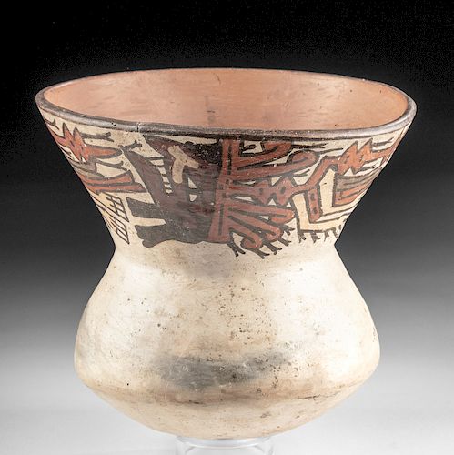 Nazca Polychrome Vase w/ Mystical Creatures