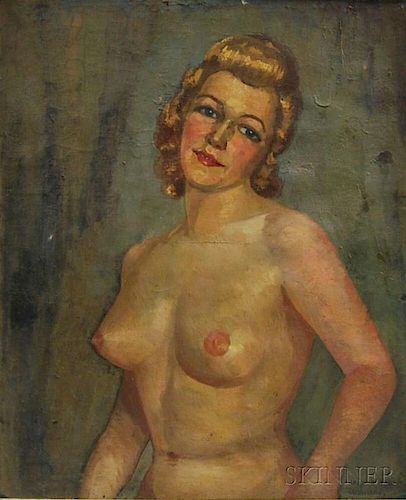 Nandor Vagh Weinmann (Hungarian, 1897-1978)      Portrait of a Female Nude.