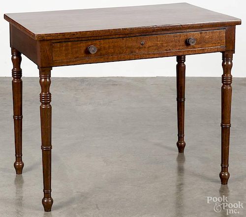 Regency mahogany work table, ca. 1820, 29 1/2'' h., 36'' w.