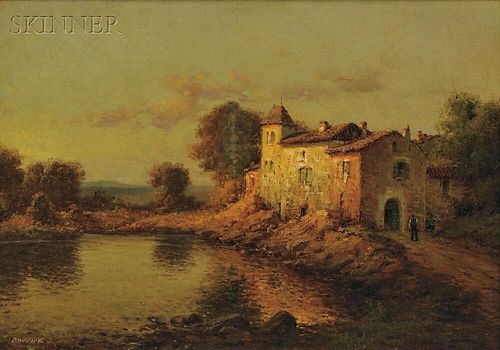 Antoine Bouvard, Sr. (French, 1870-1956)    Farmhouse by a Lake
