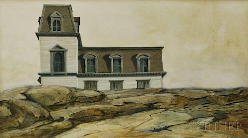 Albert Henry Schroder (American, 1929-2004)      Mansard Roof by the Sea.