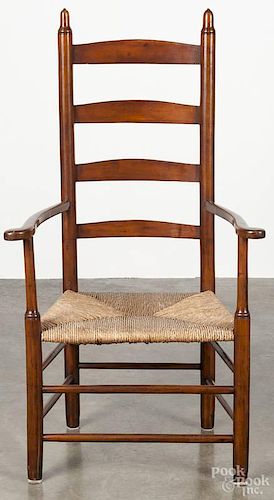 New England ladderback armchair, 19th c.