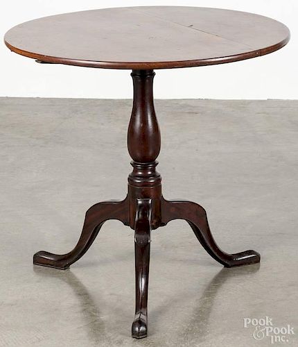 George III mahogany tea table, ca. 1760, 26'' h., 28 1/2'' w.