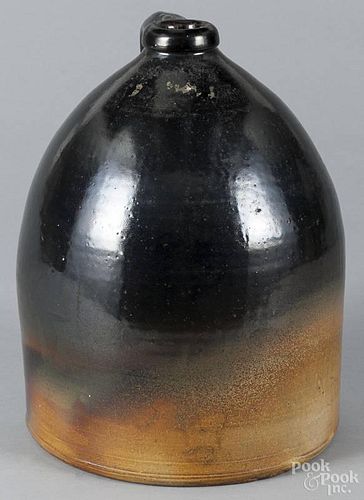 Stoneware jug, 19th c., with an Albany slip glaze, 13 1/2'' h.